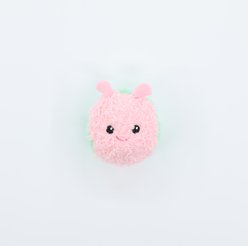 Patchwork Pet Snail 2-in-1 Tough Squeaky Pricklet Ball Dog Toy, Pink, 4-in