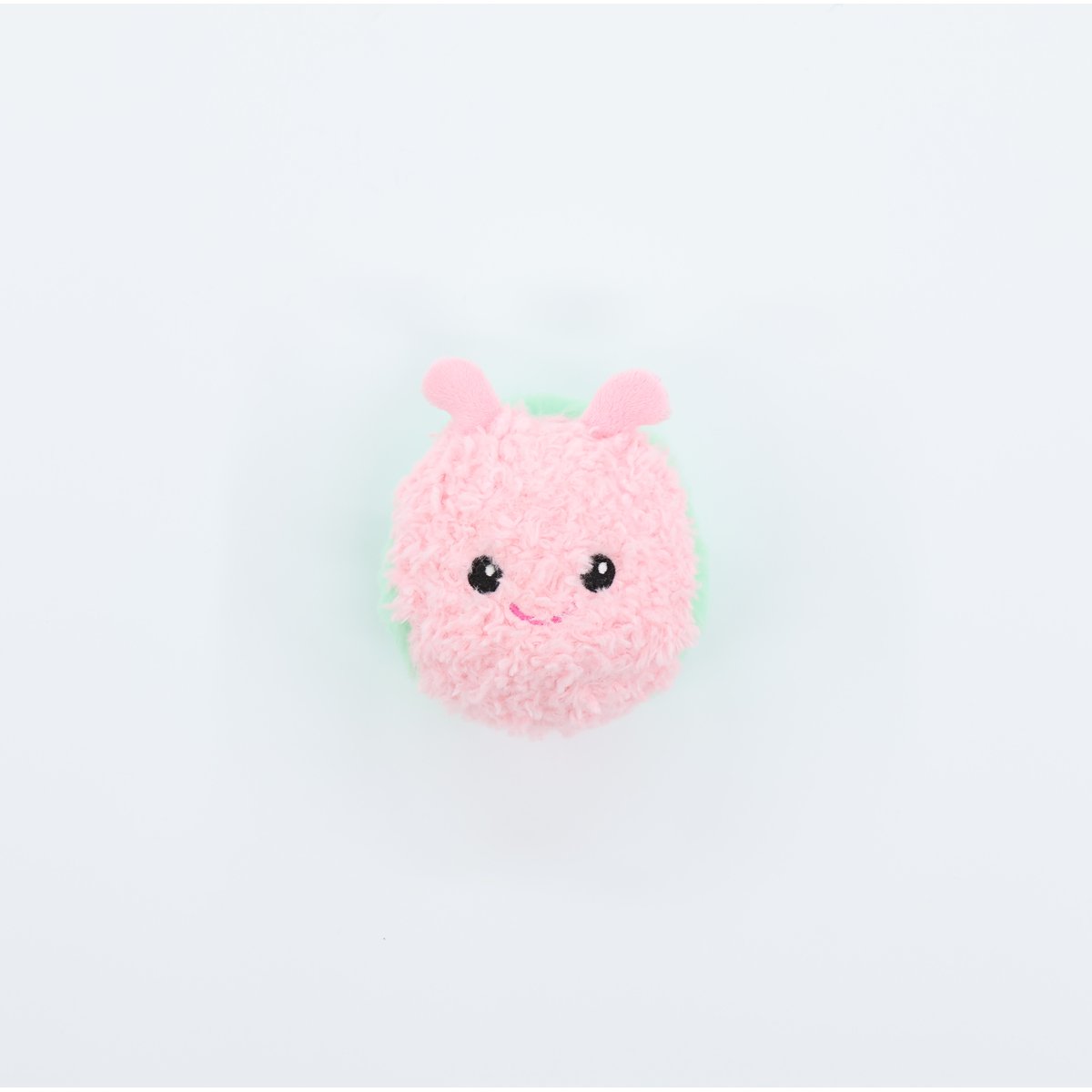Patchwork Pet Snail 2-in-1 Tough Squeaky Pricklet Ball Dog Toy, Pink, 4-in