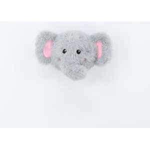 Patchwork Pet Elephant 2-in-1 Tough Squeaky Pricklet Ball Dog Toy, Grey, 4-in