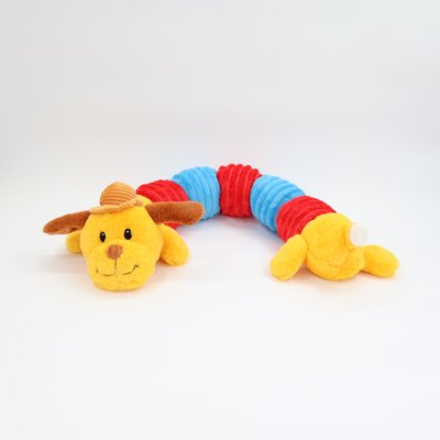 Patchwork Pet Patchwork Pet Dogapillar Squeaky Plush Dog Toy, Multicolor, 35-in