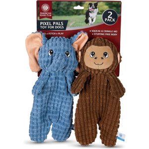 AMERICAN KENNEL CLUB Medium Pixel Pals Squeaky & Crinkle Toss