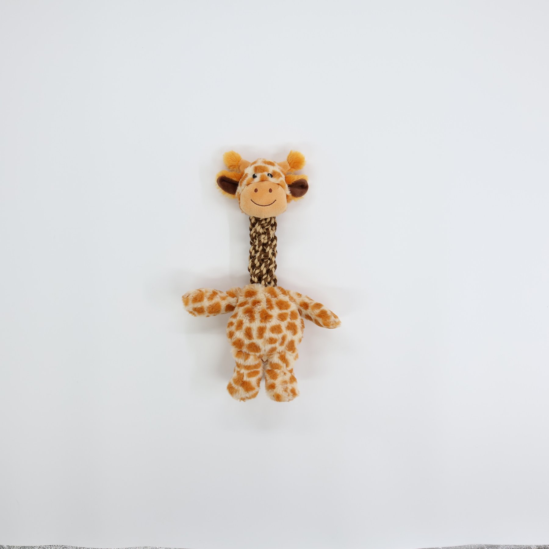 Patchwork Pet Giraffe Squeaky Tug & Toss Dog Toy, Yellow, 15-in