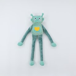 Patchwork Pet Muttley Robby Robot Squeaky Plush Dog Toy, Green, 24-in