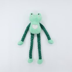 Patchwork Pet Muttley Fiona Frog Squeaky Plush Dog Toy, Green, 24-in