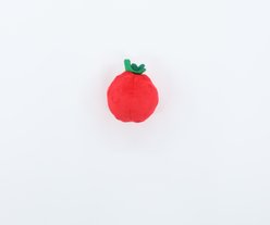 Patchwork Pet Tomato with Mozzarella 3-in-1 Tough Squeaky Cheese Prickles Ball Dog Toy, Red, 5-in slide 2 of 4