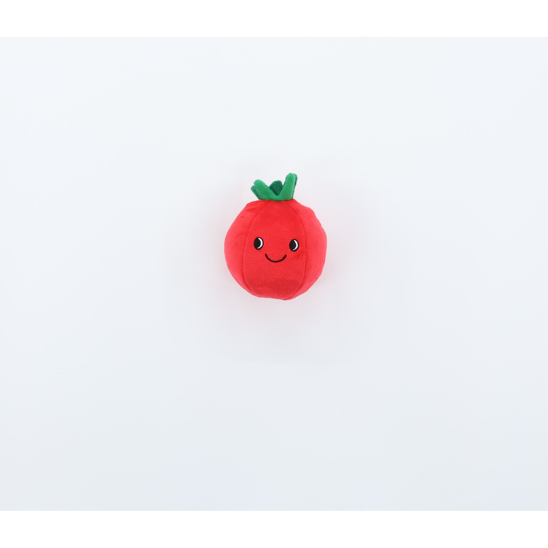 Patchwork Pet Tomato with Mozzarella 3-in-1 Tough Squeaky Cheese Prickles Ball Dog Toy, Red, 5-in