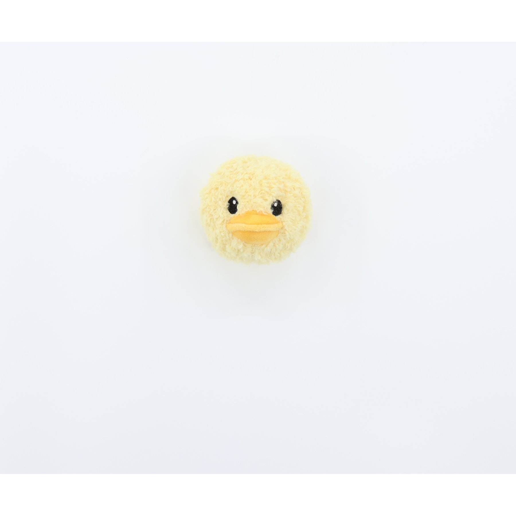 Patchwork Pet Duck 2-in-1 Tough Squeaky Pricklet Ball Dog Toy, Yellow, 4-in