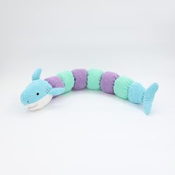 Patchwork Pet Sharkapillar Squeaky Plush Dog Toy, Multicolor, 35-in slide 1 of 2
