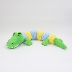 Patchwork Pet Gatorpillar Squeaky Plush Dog Toy, Multicolor, 35-in