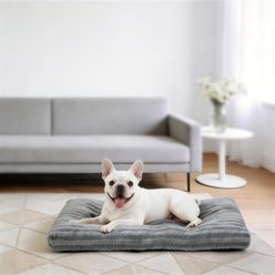 AIPERRO Pillow Dog Bed, Grey, Small: 24-in