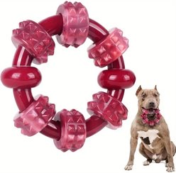 Kseroo Beef Flavor Interlocking Nylon Tough Chew Toy, Red