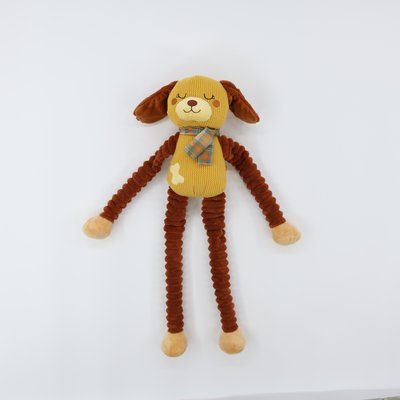 Patchwork Pet Patchwork Pet Muttley Dylan Dog Squeaky Plush Dog Toy, Brown, 24-in