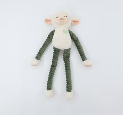 Patchwork Pet Muttley Lily Lamb Squeaky Plush Dog Toy, White, 24-in