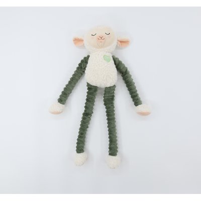 Patchwork Pet Patchwork Pet Muttley Lily Lamb Squeaky Plush Dog Toy, White, 24-in
