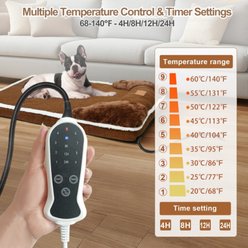 Golopet 2-in-1 Design Heated Othopedic Furntiure Style Sofa Dog & Cat Bed with Heating & Removable Pad for All Season, Brown, Medium: 30 x 20-in slide 2 of 9
