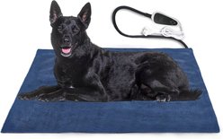 Golopet Fluffy Blanket Dog & Cat Heating Pad with Smart Thermostat Switch & Chew-Resistant Tube, XX-Large: 36 x 24-in