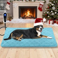 Golopet Indoor Dog & Cat Heating Pad with Smart Thermostatic Controller 1-24H, Blue, X-Large