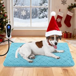 Golopet Indoor Dog & Cat Heating Pad with Smart Thermostatic Controller 1-24H, Blue, Medium