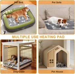 Golopet Indoor Whelping Box Supplies-Round Dog & Cat Heating Pad with Smart Thermostat & 1-24H Timer, Grey, Large slide 2 of 8