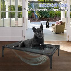Golopet Outdoor Elevated Dog Cot Bed, Black, Medium: 42 x 30-in slide 2 of 8
