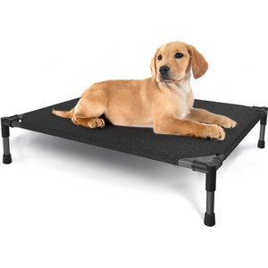 Golopet Outdoor Elevated Dog Cot Bed, Black, X-Small: 28 x 22-in