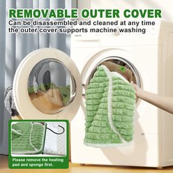 Golopet Heated Orthopedic Furniture Style Sofa Dog Bed with Heating Pad & Intelligent Controller, Green, X-Large: 40 x 27-in slide 2 of 9