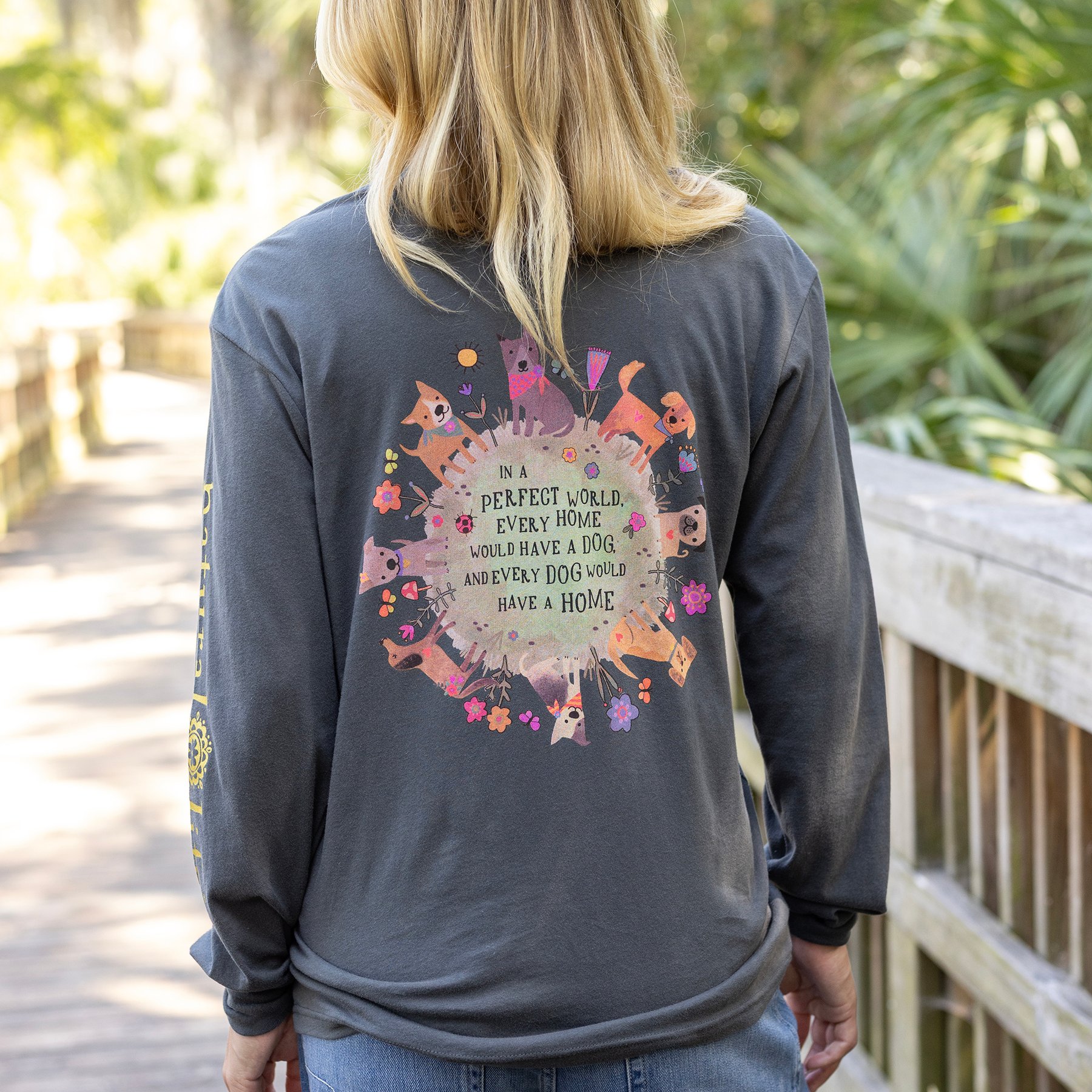 Natural Life Every Home Has Comfy Tee, Charcoal, X-Large
