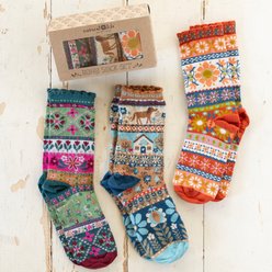 Natural Life Dog Boho Sock Set