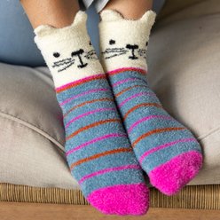 Natural Life Cat Cozy Socks slide 2 of 2