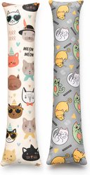 Kitty Kick Stix Interactive Handmade Cat Plush Toy with Catnip, Multicolor, 15-in, 2 count