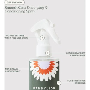 Dandylion Smooth Dog Coat Detangling & Conditioning Spray, 8.4-fl oz bottle