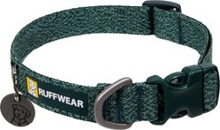 Ruffwear Front Range™ Flex Collar Polyester Dog Collar, Deep Teal, 14 to 20-in neck, 1-in wide