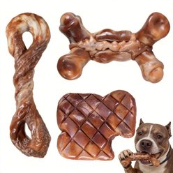 Kseroo Birthday Gift Set ChienBox Bacon Flavor Nylon Toug Chew Dog Toy, Brown, 3 count slide 2 of 7