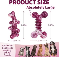 Kseroo Bacon Flavor Nylon Dental Chew Bone Dog Toy, Brown, 2 count slide 2 of 7