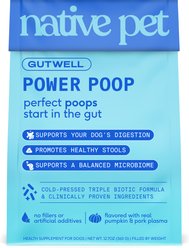 Native Pet GutWell Power Poop Probiotics Gut Health & Digestive Health Supplement for Dogs, 12.7-oz bag