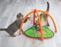 Etna Deluxe Kitty Activity Center Cat Hanging Scratcher Toy, Multicolor, 18.5 x 22.5 x 16.5-in