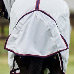 WeatherBeeta ComFiTec Airflow Detach-A-Neck Horse Fly Sheet, Grey/Navy/Burgundy, 66-in slide 2 of 9