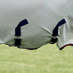 WeatherBeeta ComFiTec Airflow Detach-A-Neck Horse Fly Sheet, Grey/Navy/Burgundy, 78-in slide 2 of 9