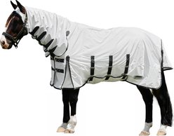 WeatherBeeta ComFiTec Sweet Itch Shield Horse Fly Sheet Combo, White/Charcoal, 60-in slide 2 of 9