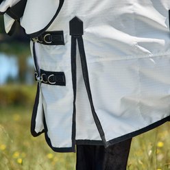 WeatherBeeta ComFiTec Sweet Itch Shield Horse Fly Sheet Combo, White/Charcoal, 81-in slide 2 of 9