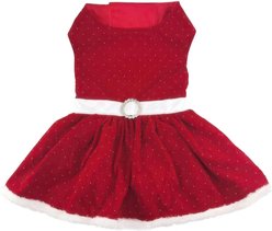 Doggie Design Red Velvet Sparkle Dog Dress, Large