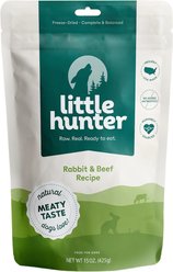 Little Hunter Raw Rabbit & Beef Recipe Grain-Free Freeze-Dried Dog Food, 15-oz bag