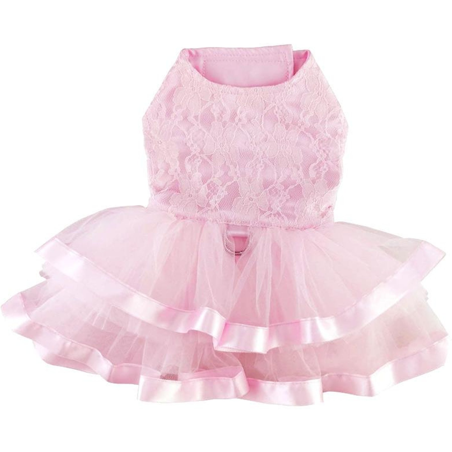 Doggie Design Pink Lace & Ruffles Dog Dress, Large