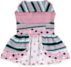 Doggie Design Dots & Stripes Dog Dress, Pink/Teal, Large slide 2 of 4