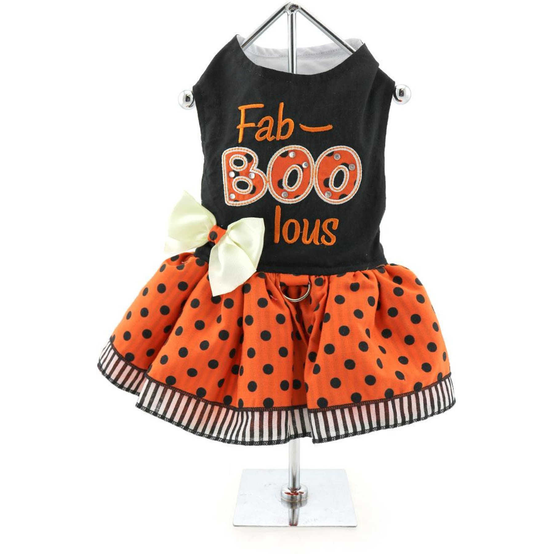 Doggie Design Fab-BOO-lous Halloween Dog Dress, Black, Large