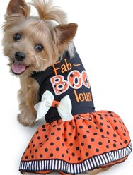 Doggie Design Fab-BOO-lous Halloween Dog Dress, Black, Small slide 2 of 4