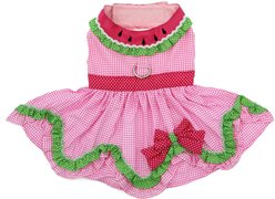 Doggie Design Watermelon Dog Harness Dress, Pink, X-Large