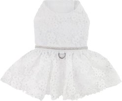 Doggie Design White Lace Dog Wedding Dress, Medium