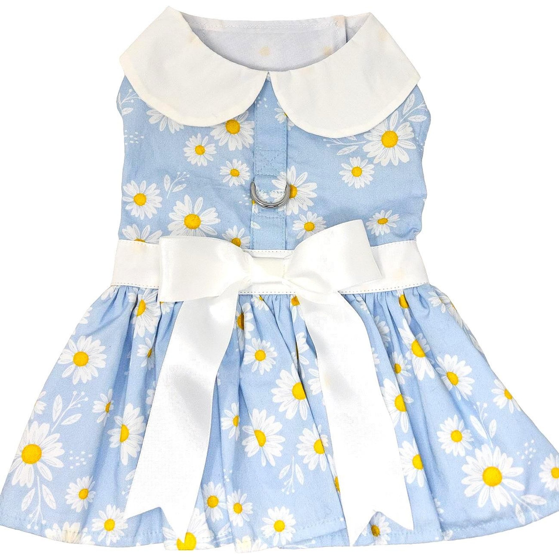 Doggie Design Blue Daisy Dog Dress, Small