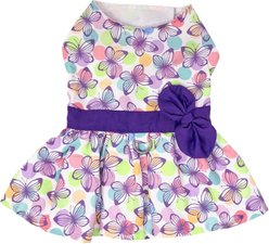 Doggie Design Purple Butterfly Dog Dress, Large